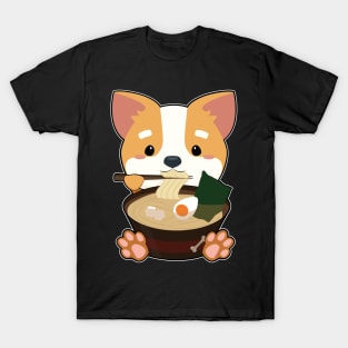 Anime Cute Dog Japanese Ramen Noodles Kawaii Gift graphic T-Shirt